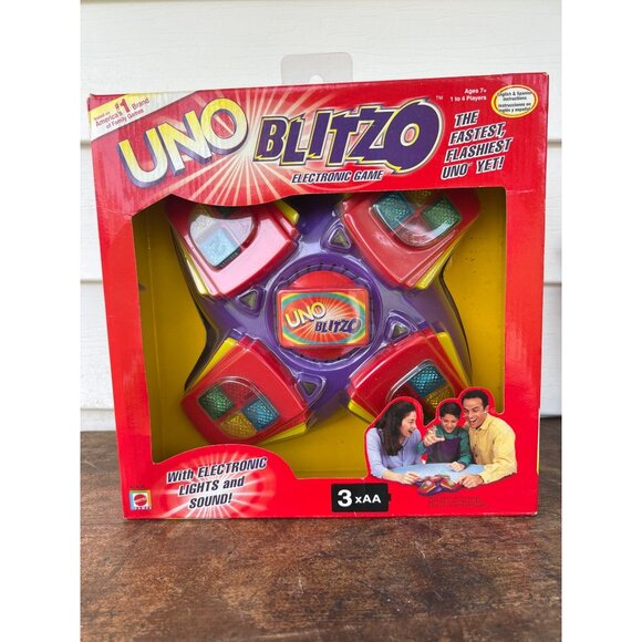 Vintage UNO Blitzo Electronic Card Game With Lights & Sound By Mattel New - Picture 1 of 4